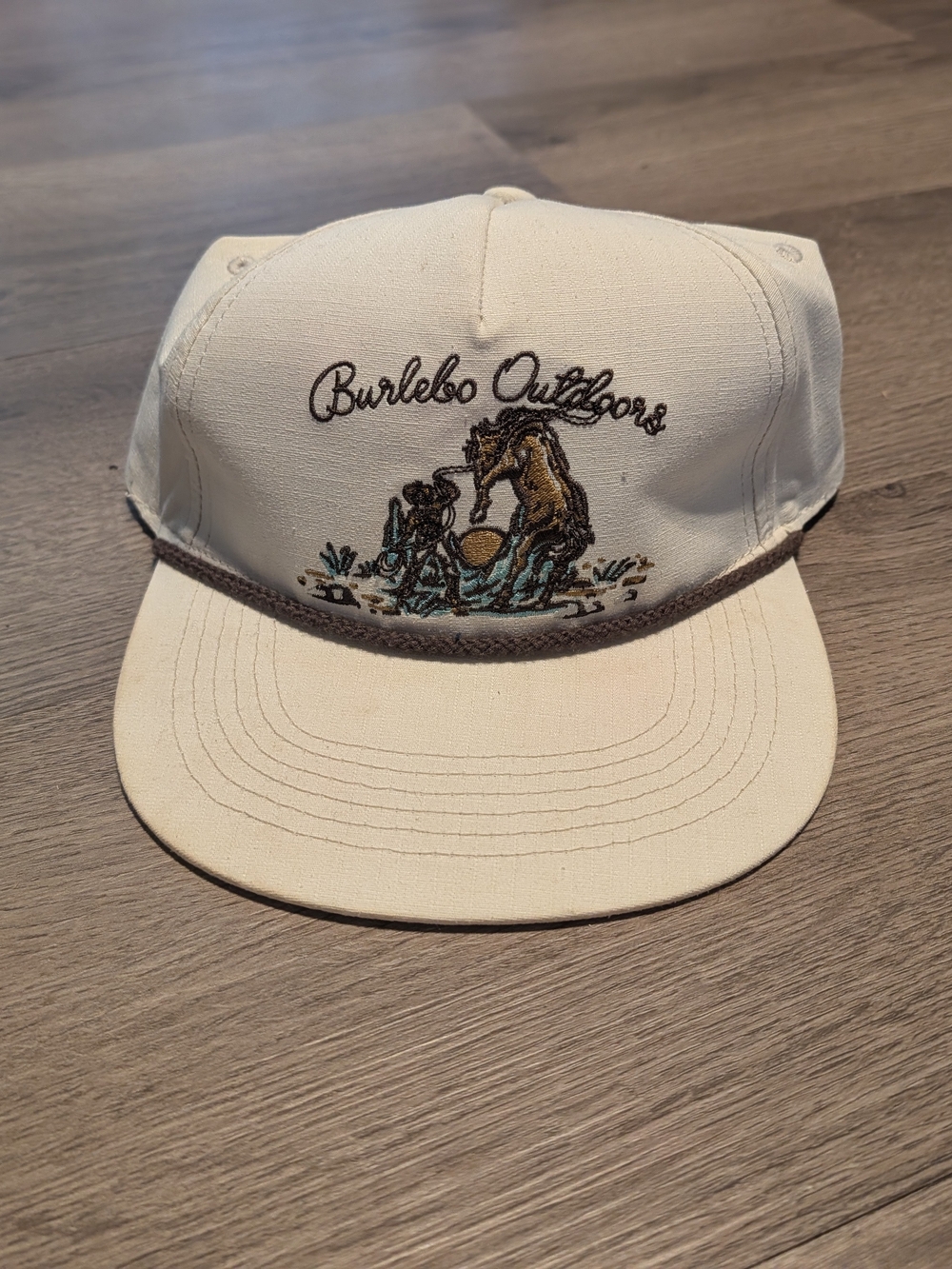 Burlebo Outdoors Embroidered Rope Trucker Hat - Cream